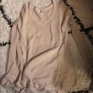 Chunky cut out shoulder sweater